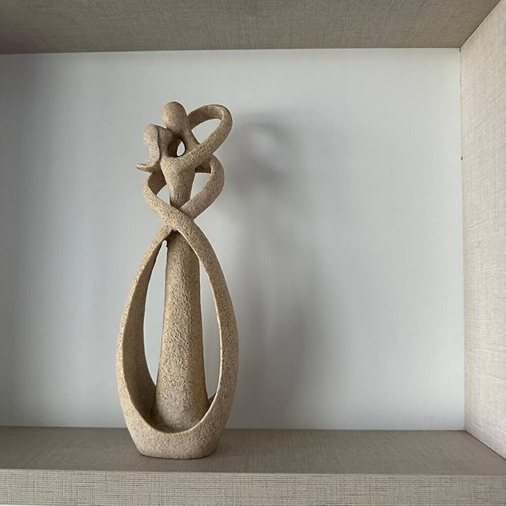 🆕Kissing Lovers Statue Abstract Sculpture Resin Statues for Home Décor